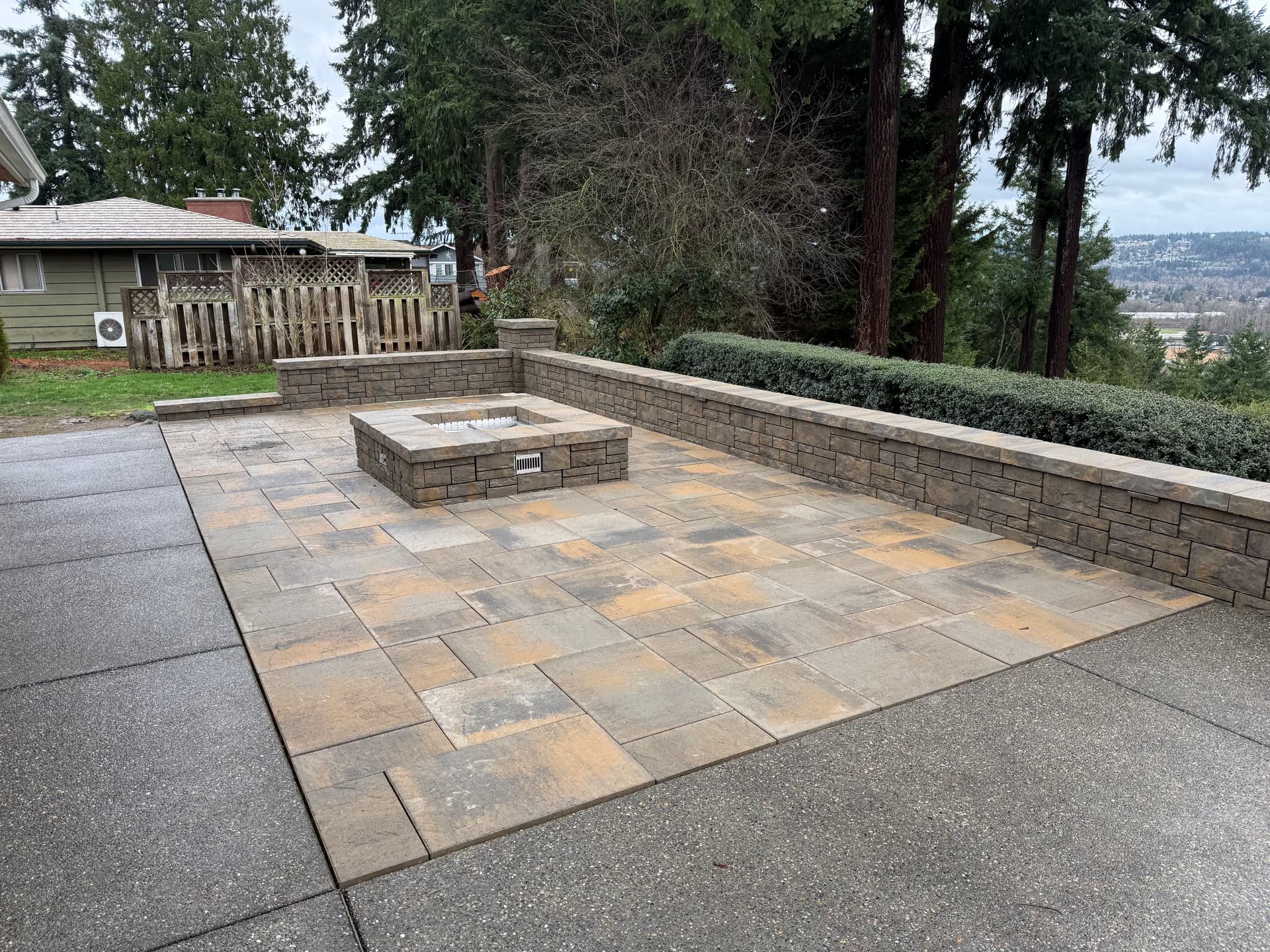 Stone Patio and Fire Pit Enhancement image